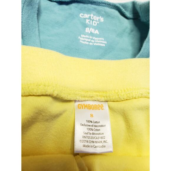 Girls 8 Kitty Cat Cactus Shorts Tee Outfit Set - Picture 3 of 3